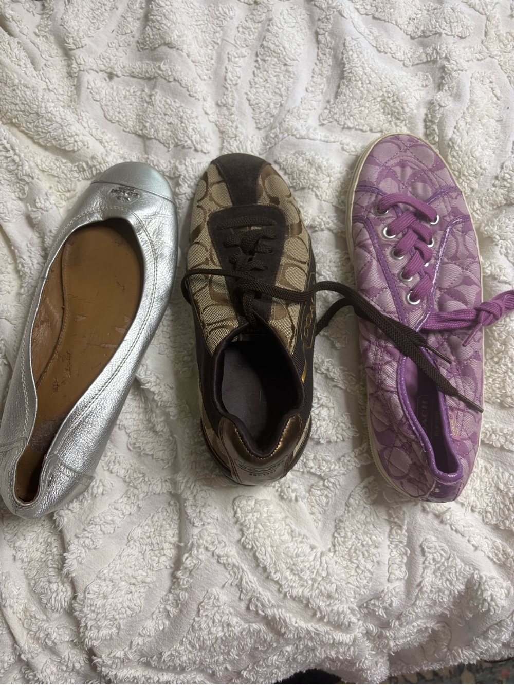 Coach Women's Purple Signature Canvas Sneaker